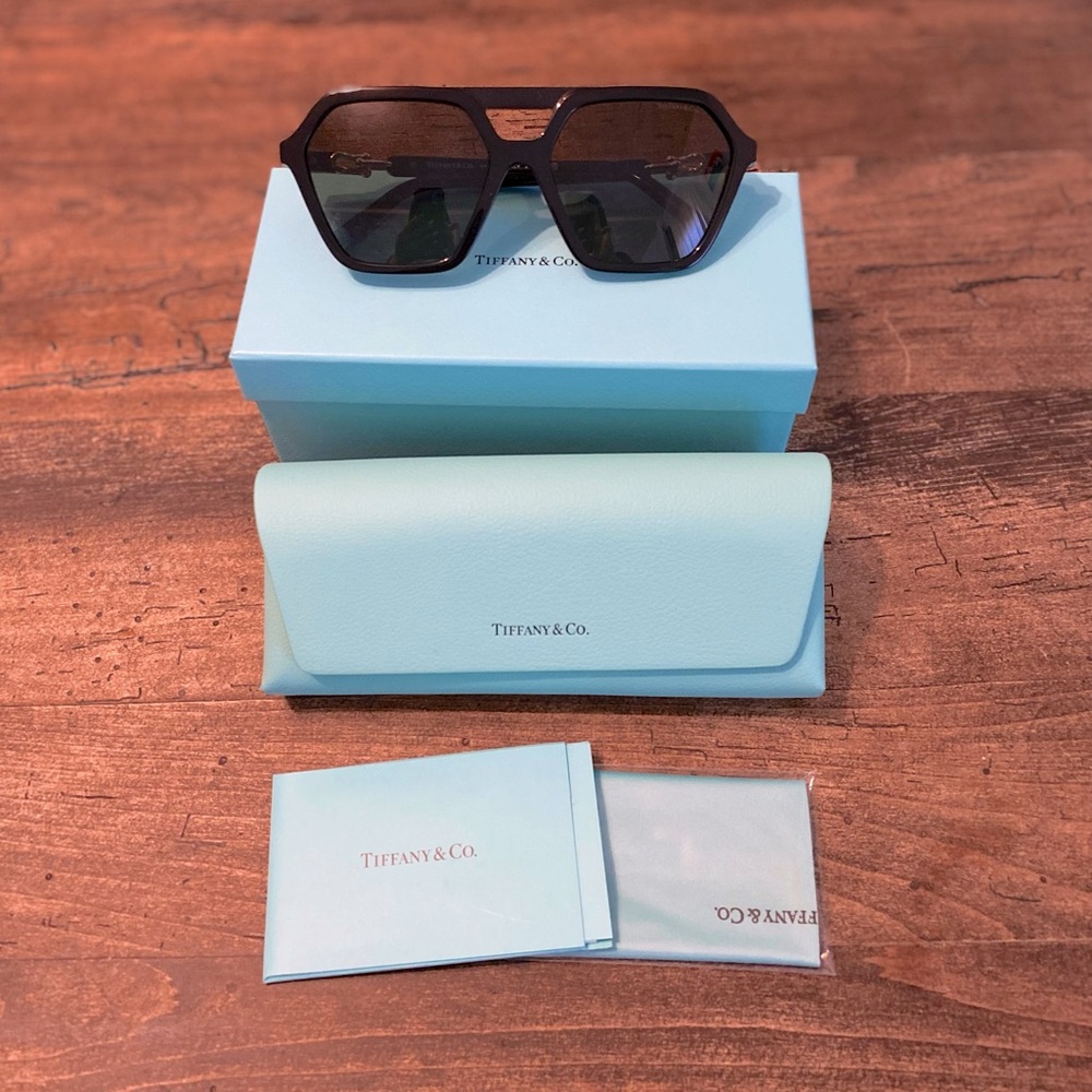 Tiffany & Co. HardWear Sunglasses in Black Acetate with Dark Gray Lenses TF4198